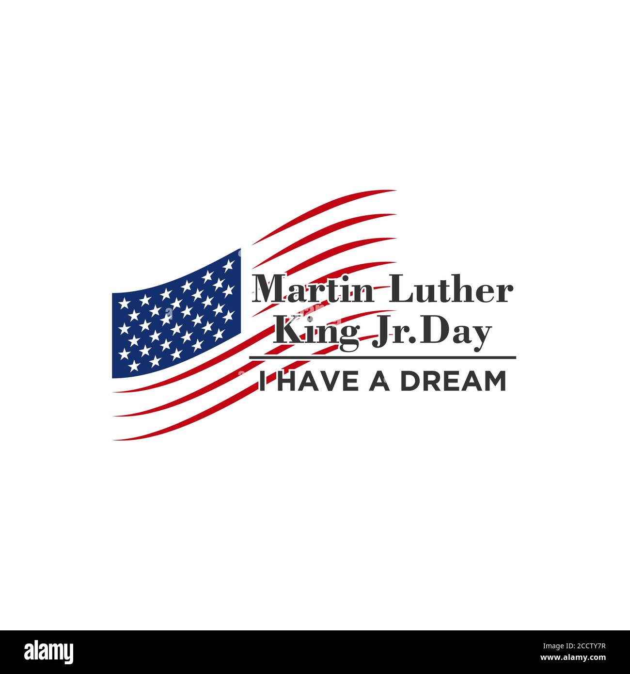martin luther king giorno banner layout disegno, illustrazione vettoriale Illustrazione Vettoriale