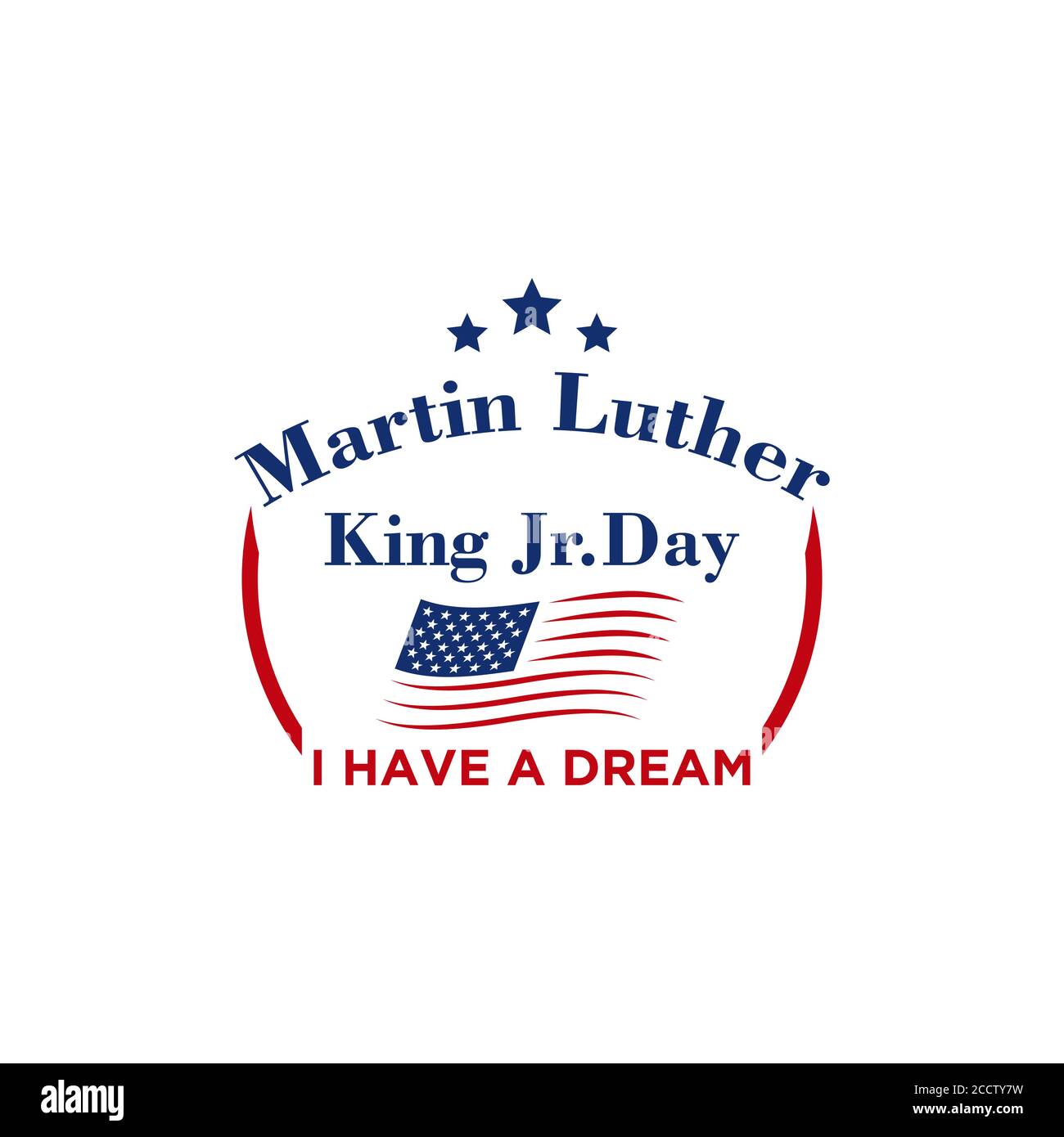 martin luther king giorno banner layout disegno, illustrazione vettoriale Illustrazione Vettoriale