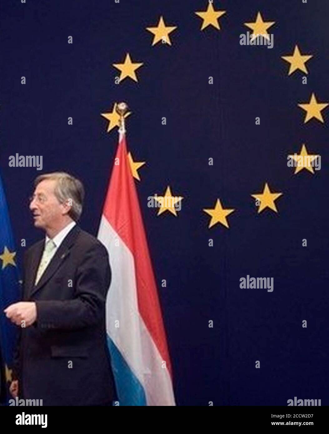 Jean-Claude Juncker a Justus Lipsius (2005). Foto Stock