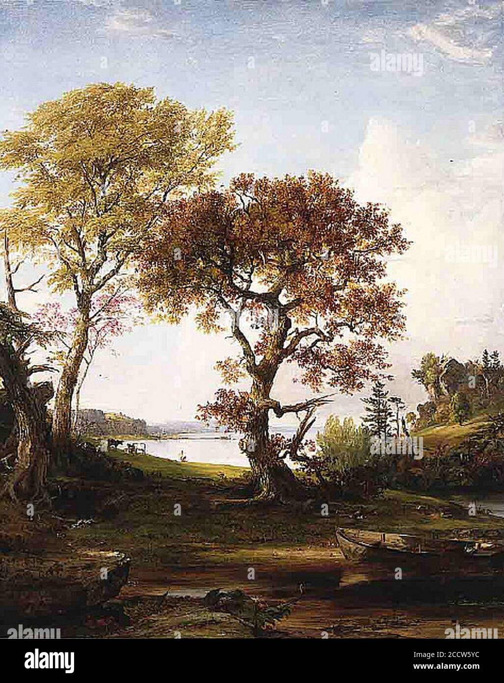 Jasper Francis Cropsey - il Hudson a Piermont. Foto Stock