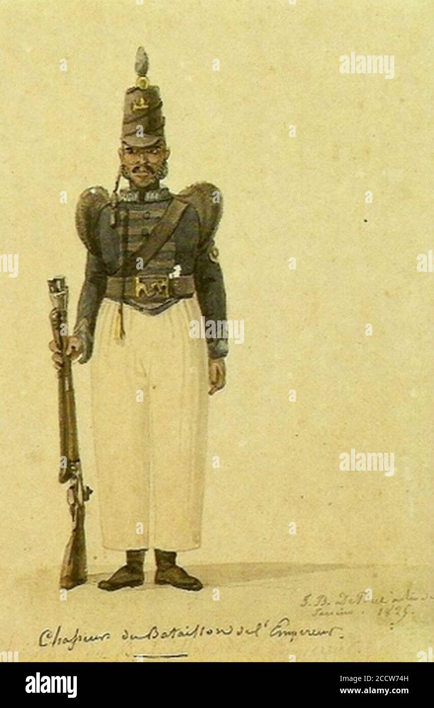 Jean Baptiste Debret - Caçador do Batalhão do Imperador. Foto Stock