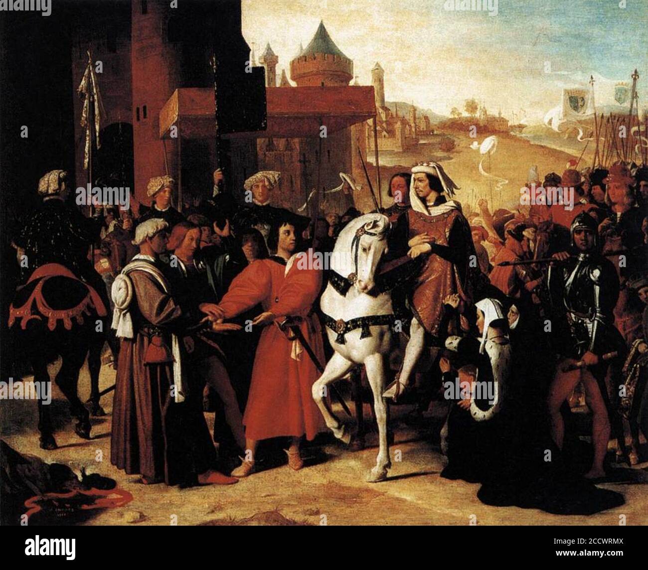 Jean Auguste Dominique Ingres - l'ingresso del futuro Charles V entra a Parigi nel 1358 Foto Stock