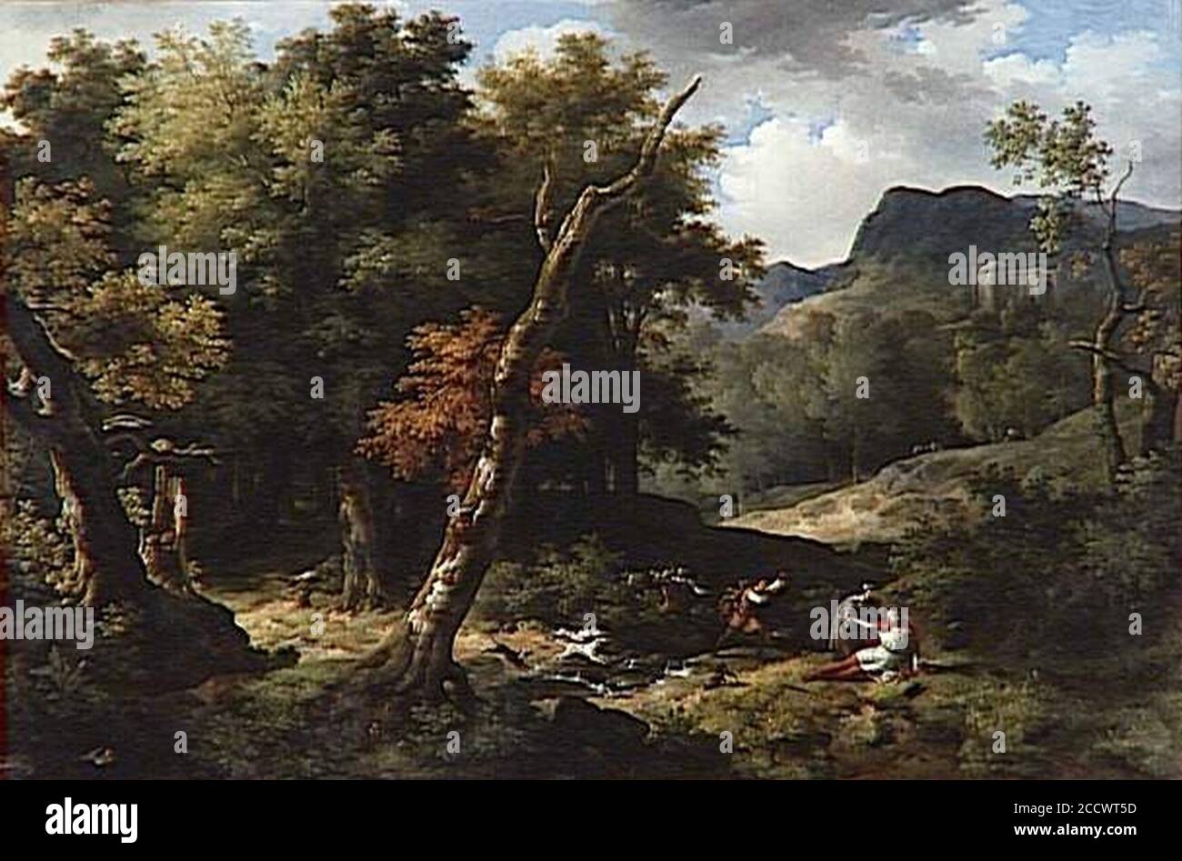 Jean Charles Joseph Remond (1795-1875) - Carloman blessé à mort dans la forêt d'Yveline. Foto Stock