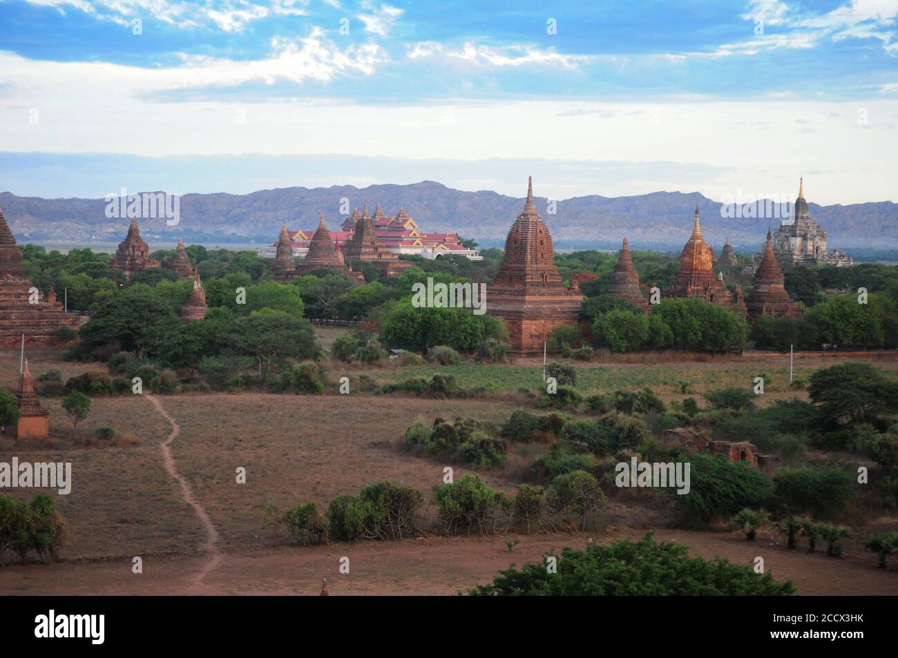 Veduta aerea del vecchio Bagan Foto Stock