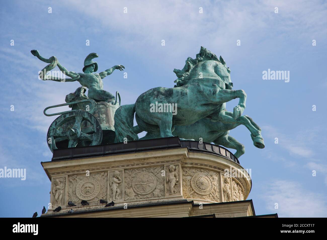 Europa dell'Est, Ungheria, Budapest, Hosok Tere (Piazza degli Eroi) Foto Stock