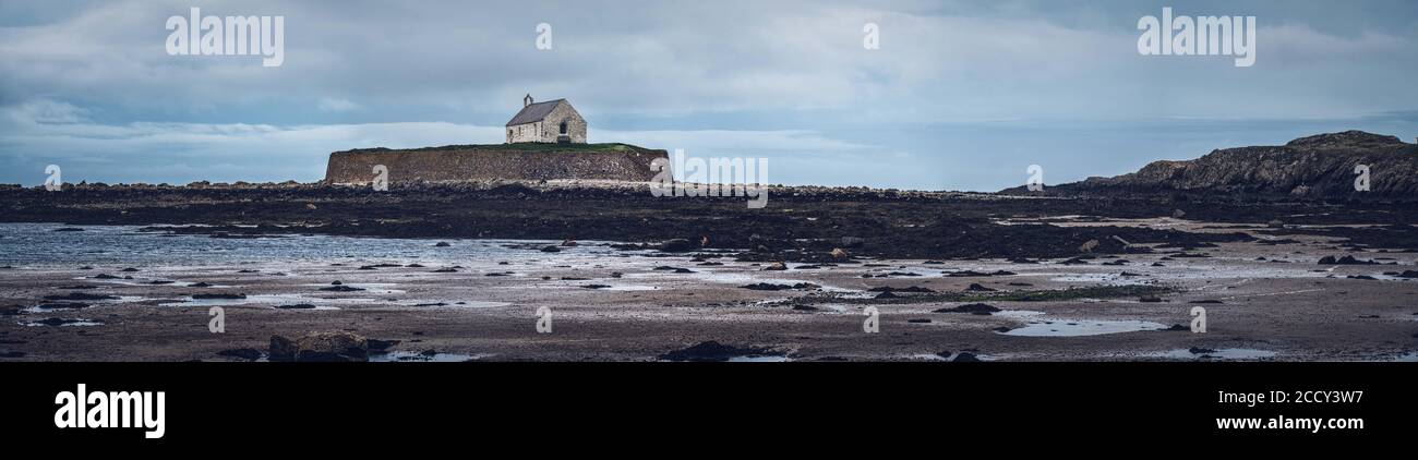 chiesa isola anglesea nord galles uk Foto Stock