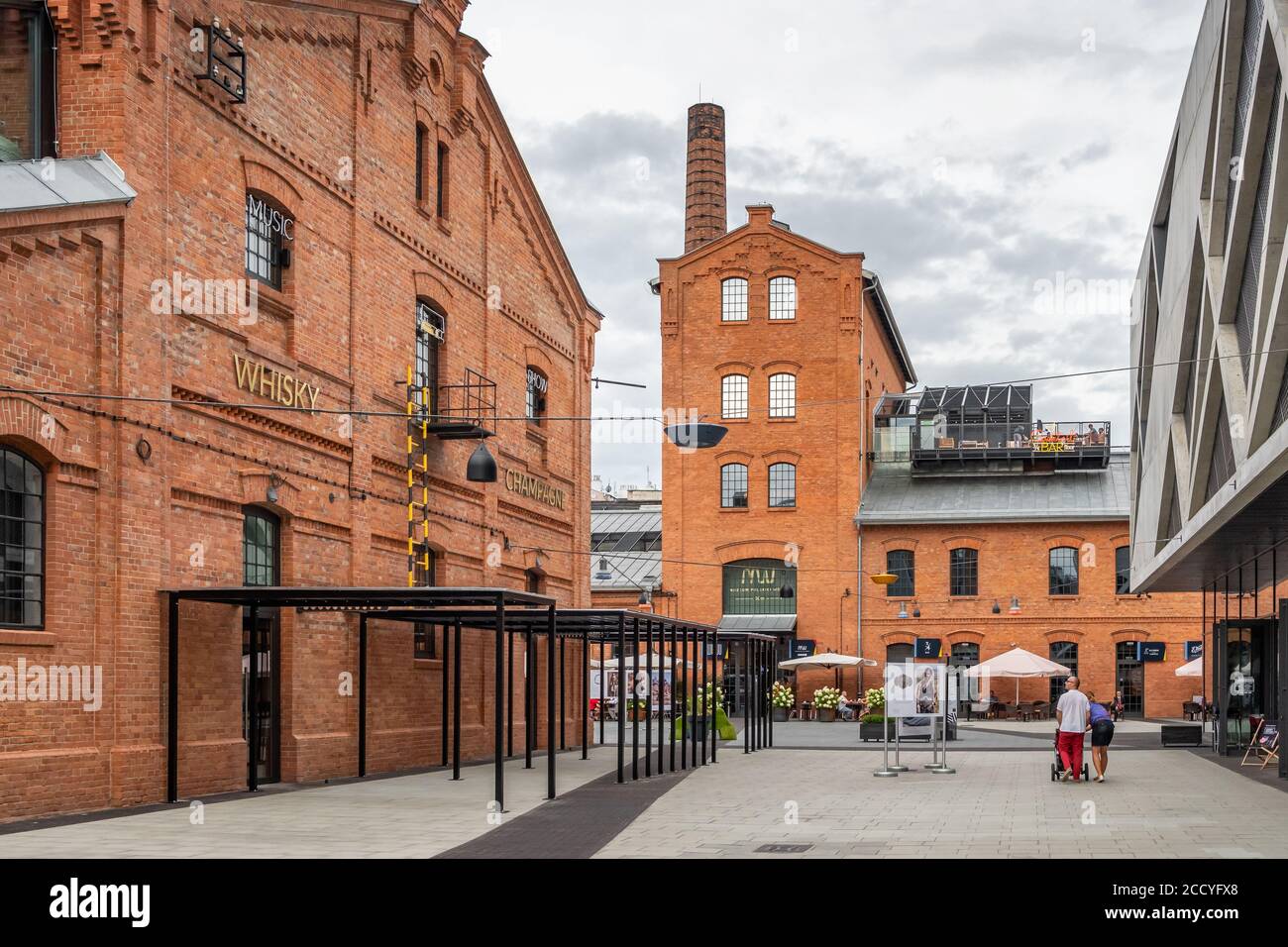 Museo della Vodka polacca in piazza Koneser a Warszawa, Polonia Foto Stock