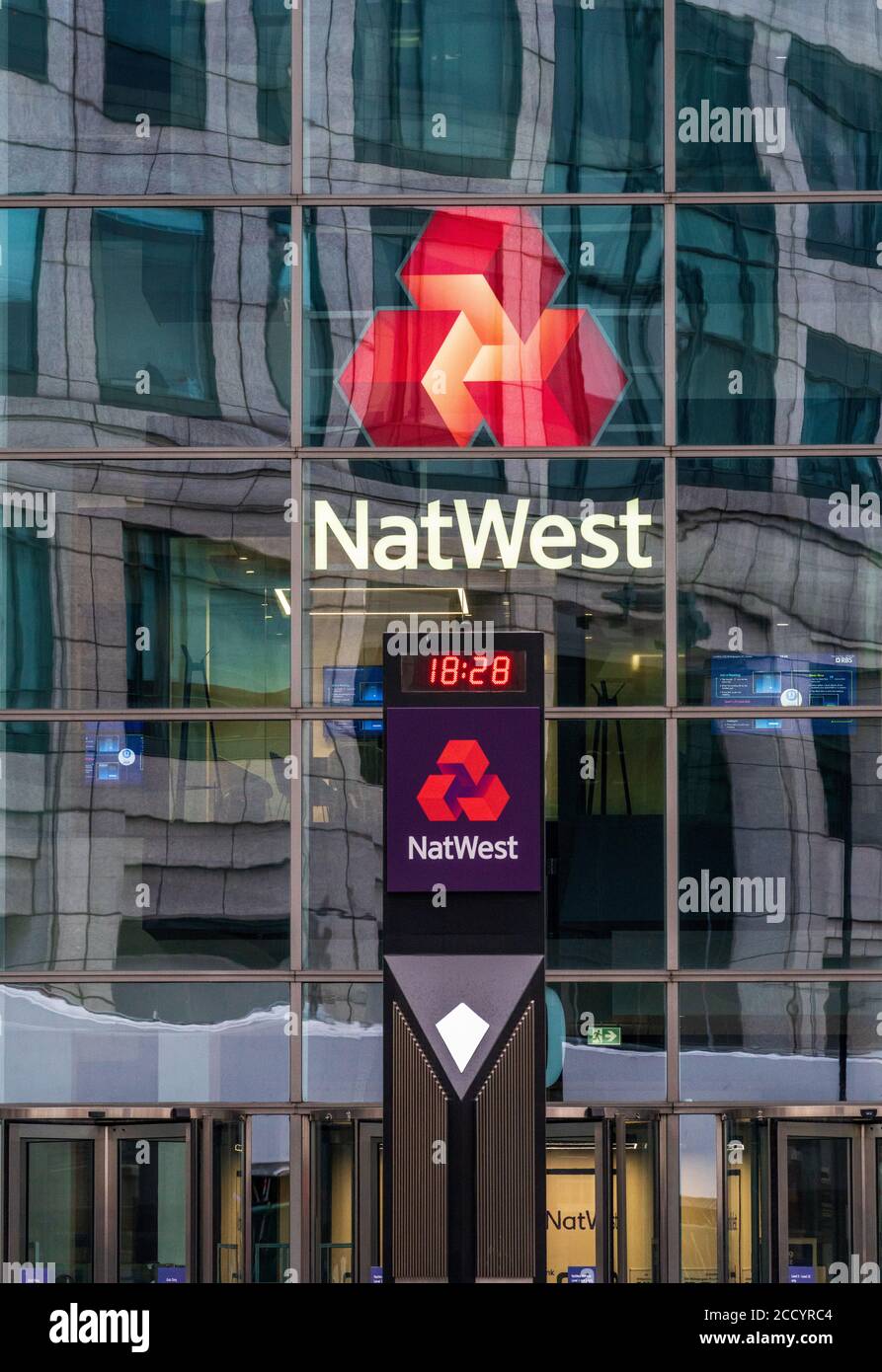 NatWest HQ Londra - Natwest Headquarters Londra a 250 Bishopsgate vicino Spitalfields nella città di Londra. L'edificio era in precedenza di marca RBS. Foto Stock