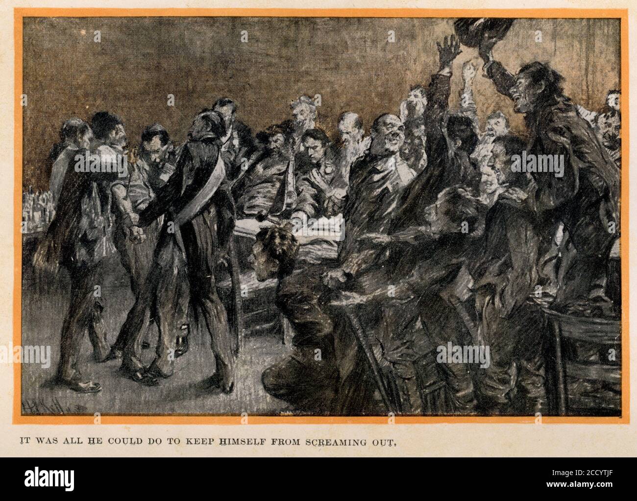 Illustrazione da 'la Valle della paura': 'Era tutto quello che poteva fare per evitare di gridare fuori.' Foto Stock