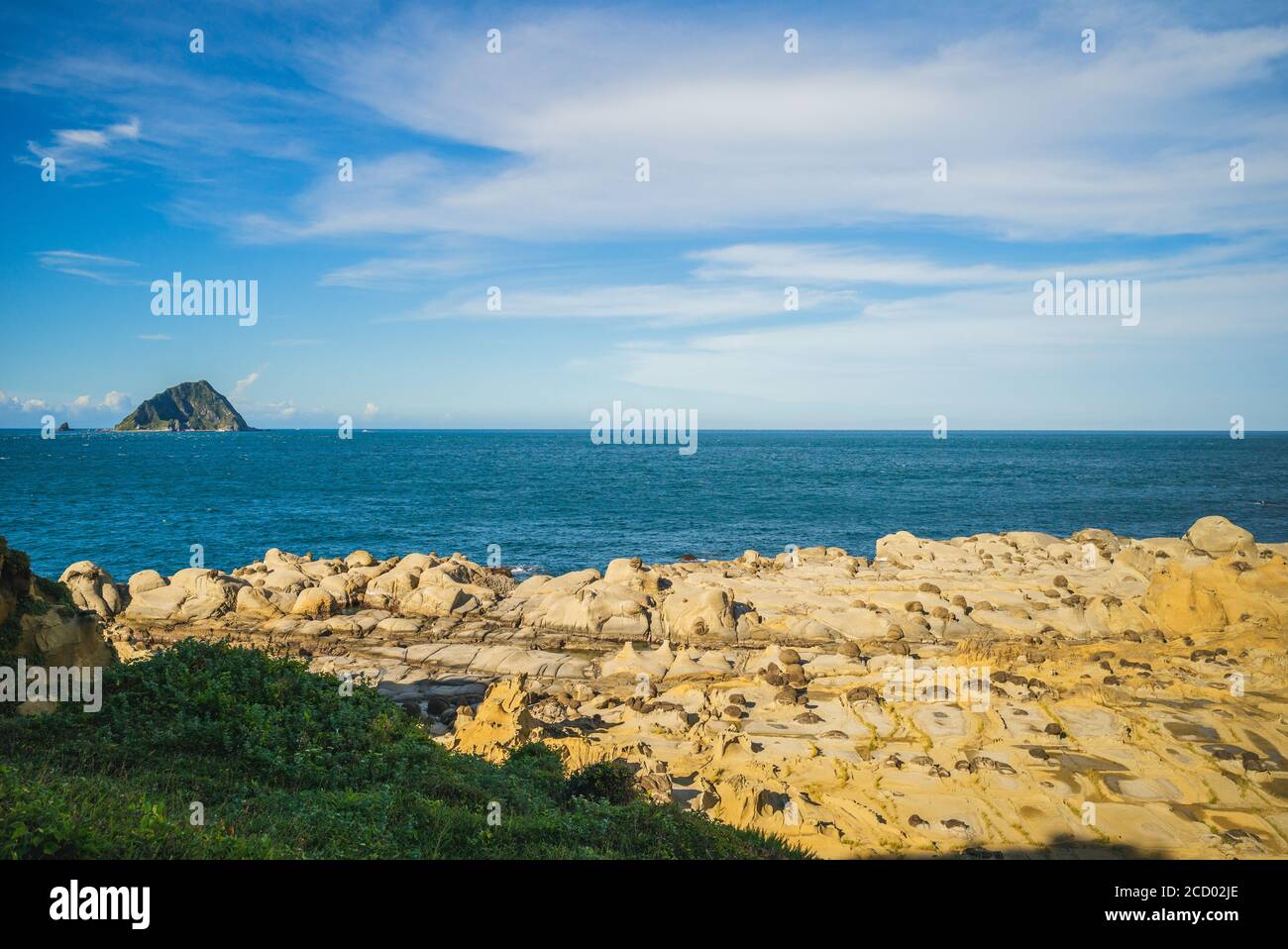 Scenario dell'isolotto di Keelung e del Parco dell'Isola di Heping a taiwan Foto Stock