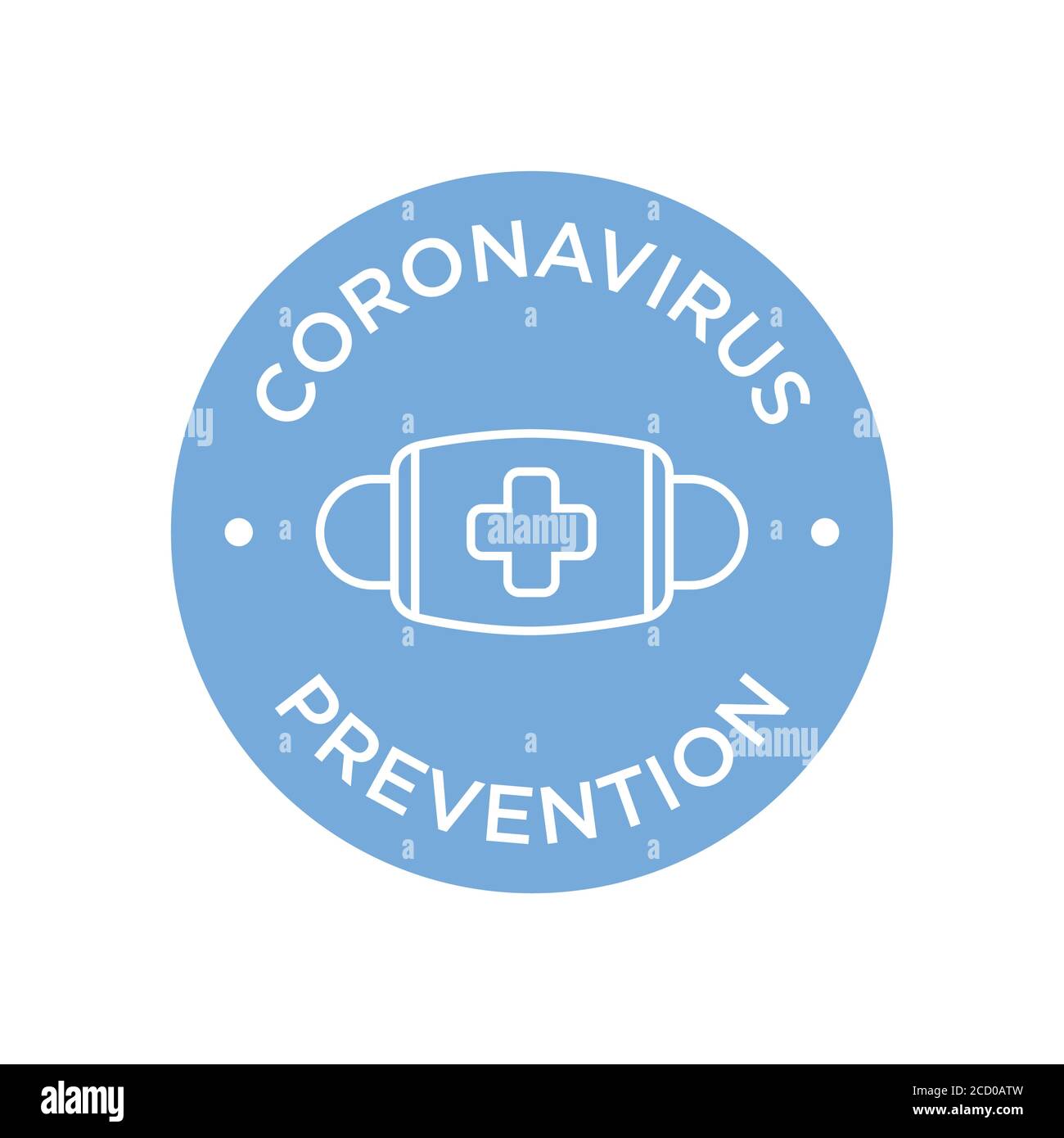 Immagine dell'icona della maschera di prevenzione del coronavirus. MERS-Cov (sindrome del coronavirus respiratorio del Medio Oriente), (2019-nCoV). Concetto di design per la protezione aga Illustrazione Vettoriale