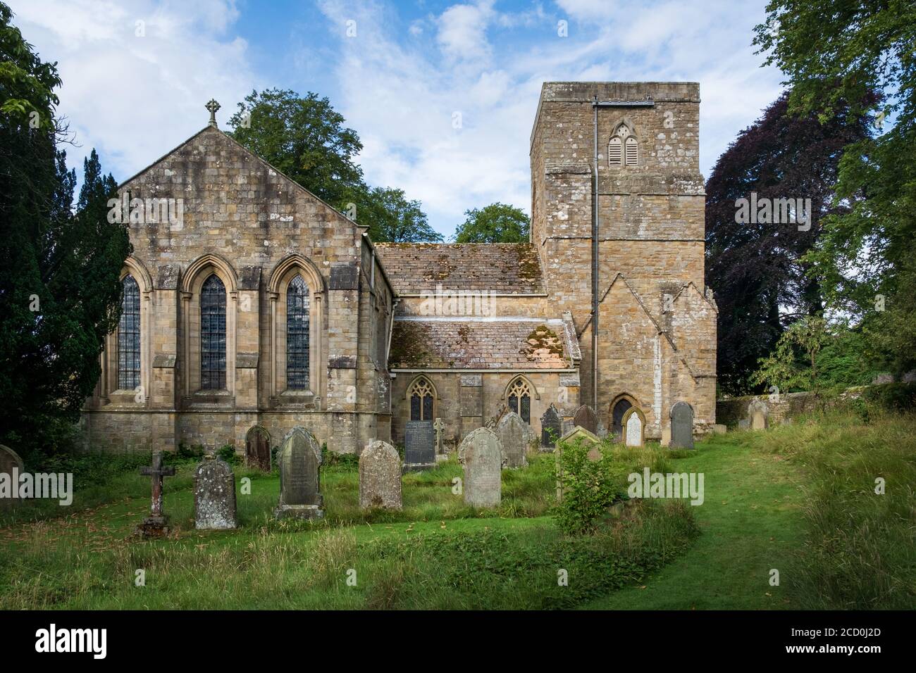 Chiesa di Santa Maria / Blanchland Abbey Church si trova sul Sito di Blanchland Abbey nel villaggio Northumberland di Blanchland Foto Stock