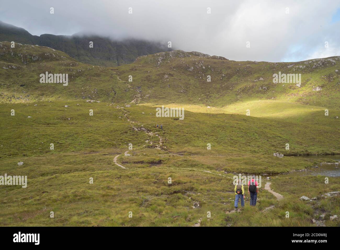 Il sentiero per il monte Suilven, Assynt, Scozia, Foto Stock