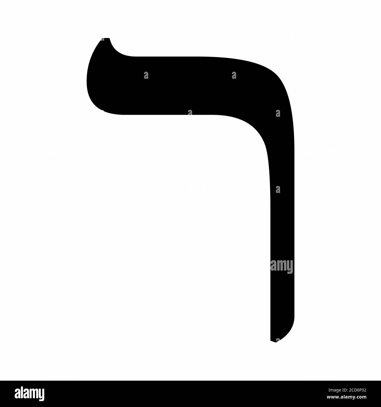 Lettera ebraica resh Illustrazione Vettoriale