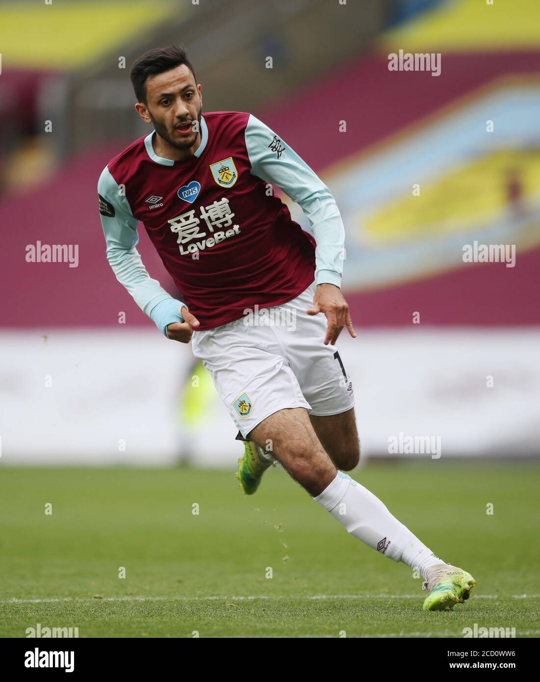 Burnley's Dwight McNeil durante il match di Premier League a Turf Moor, Burnley. Foto Stock