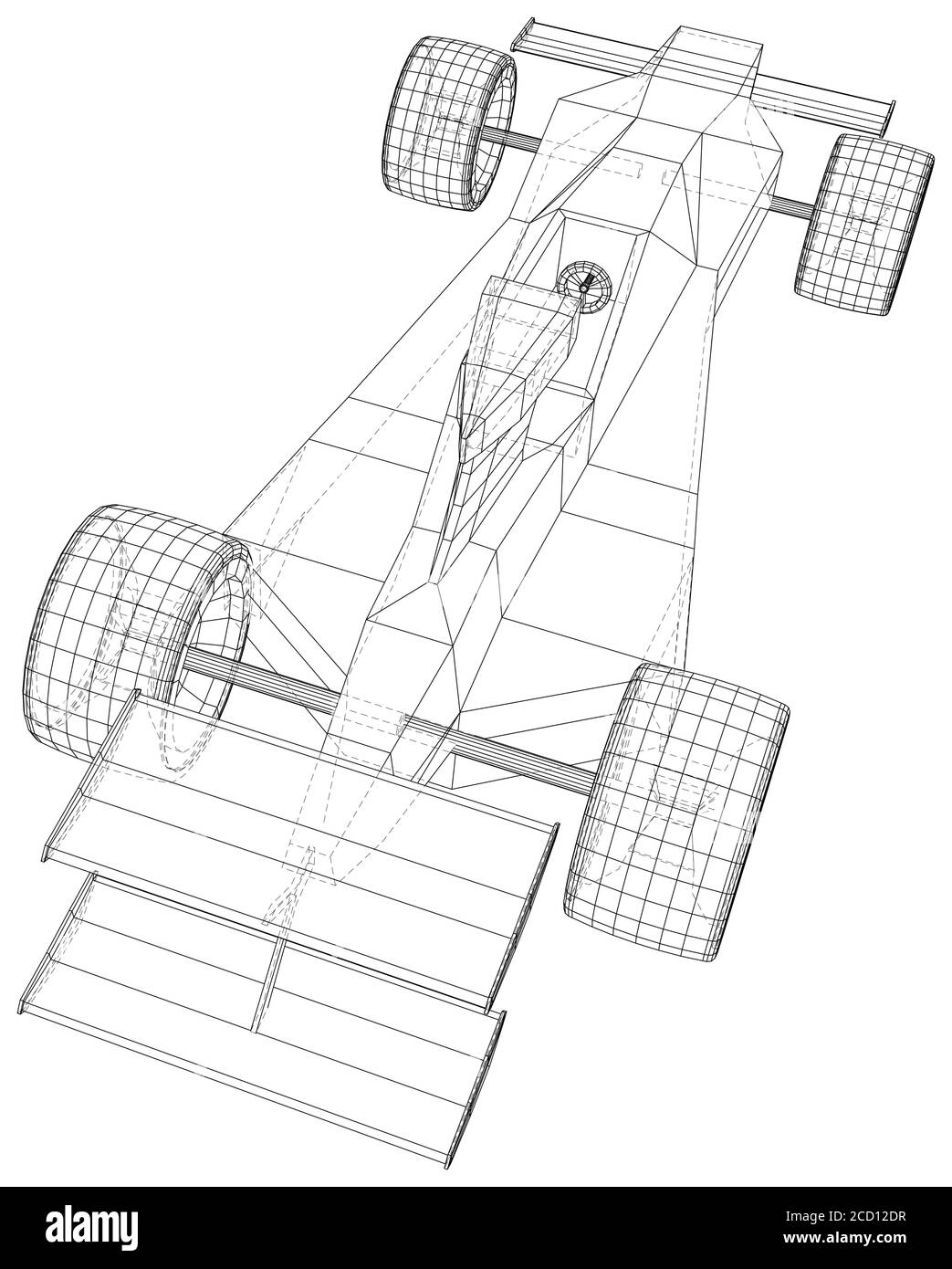 Auto da corsa. Filo-telaio. EPS10 formato. Vettore creati di 3d Illustrazione Vettoriale