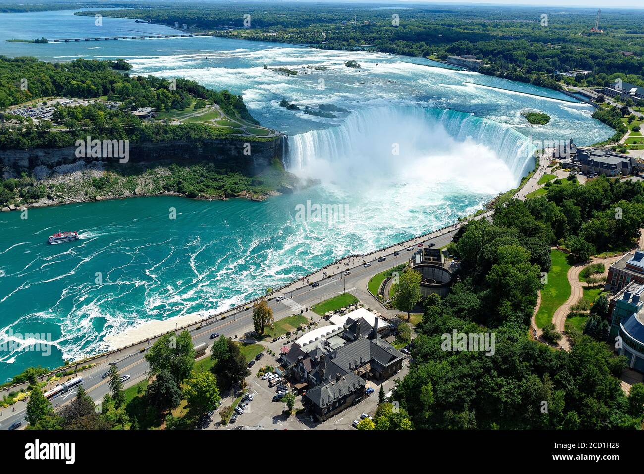 Veduta Aerea Delle Cascate Horseshoe, Niagara Falls Ontario Canada. Foto Stock