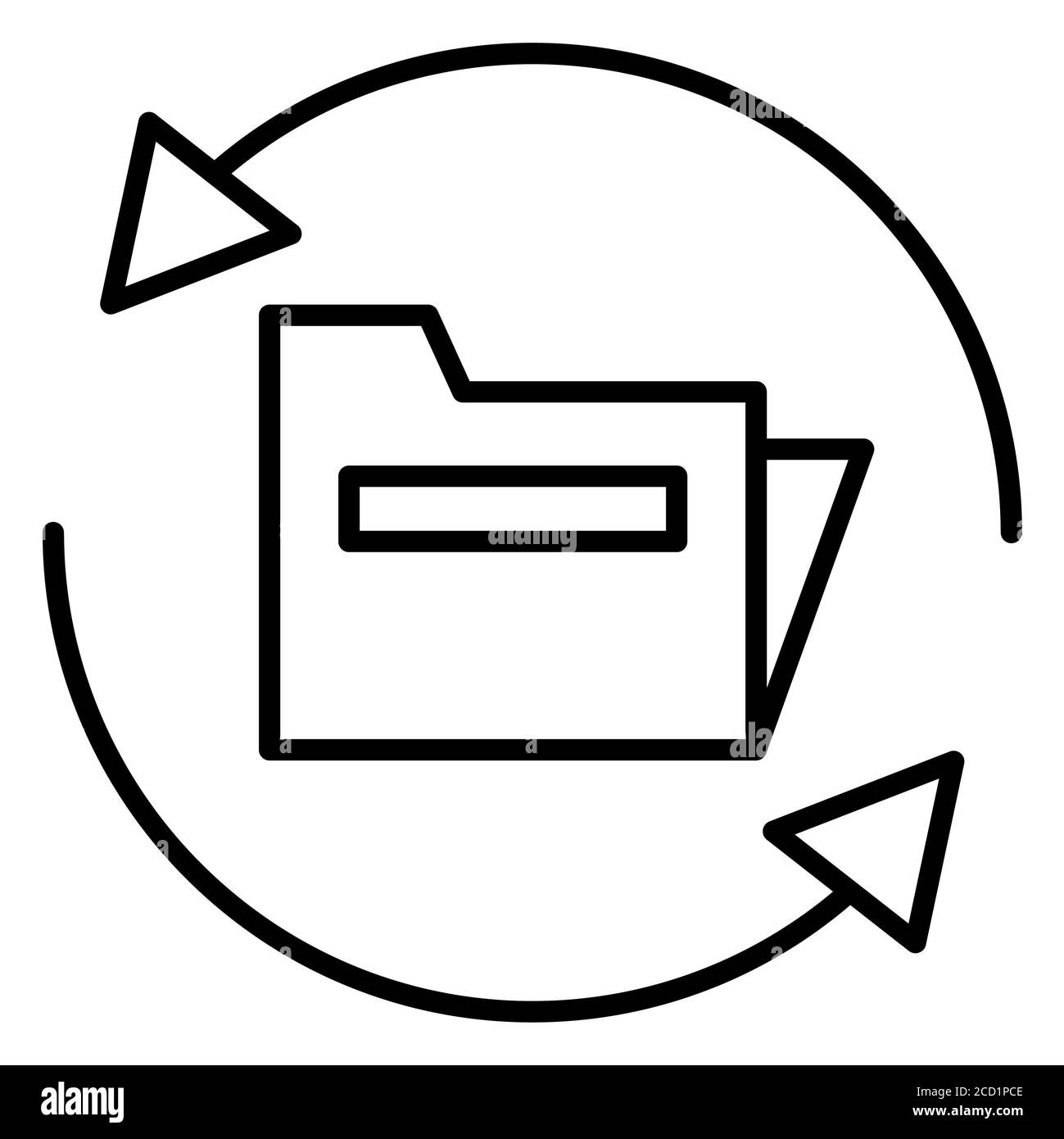 Icona Data Backup Data Analytics Line Foto Stock