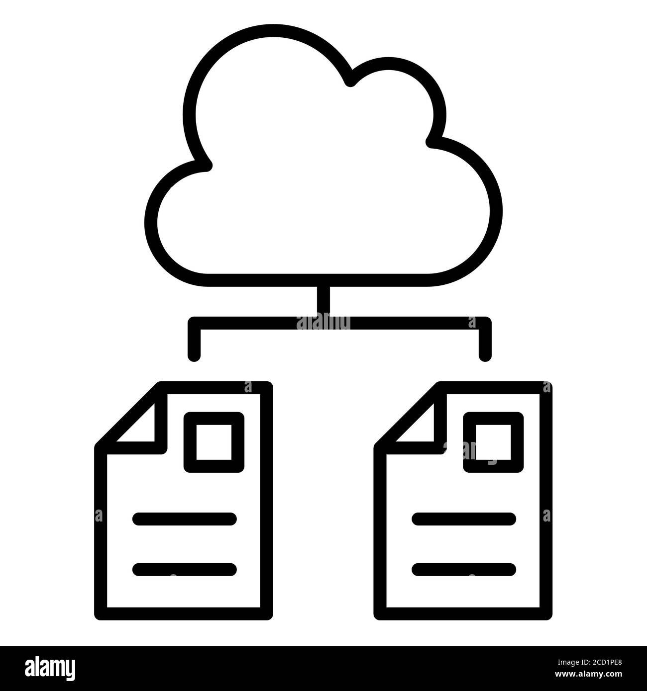 Icona Sharing Data Data Analytics Line (linea di analisi dei dati Foto Stock