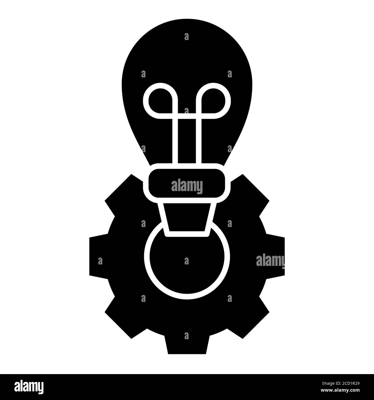 Icona glyph Smart Engine Data Analytics Foto Stock