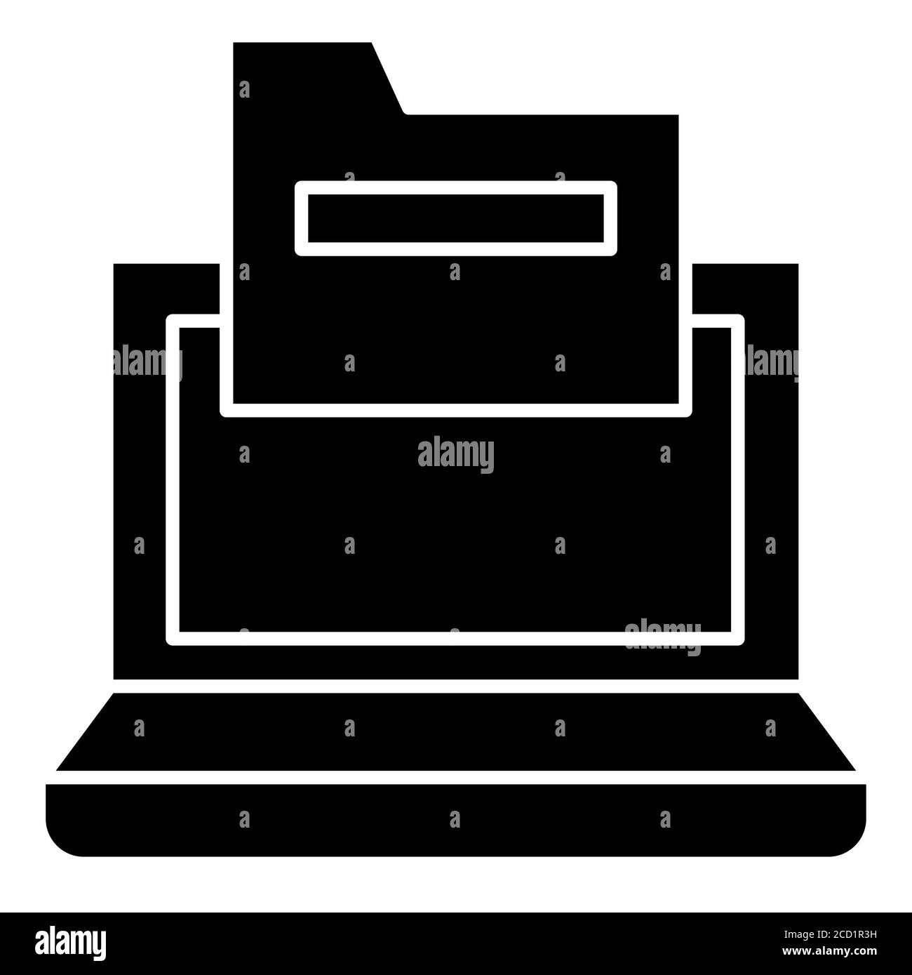 Icona Glyph Data Analytics della cartella digitale Foto Stock Icona Glyph Data Analytics della cartella digitale Foto Stock
