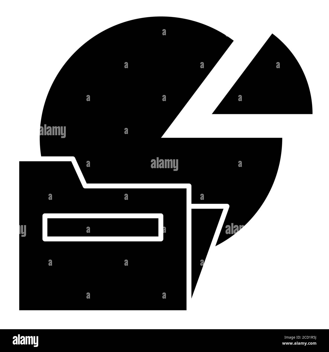 File Management Data Analytics icona Glyph Foto Stock