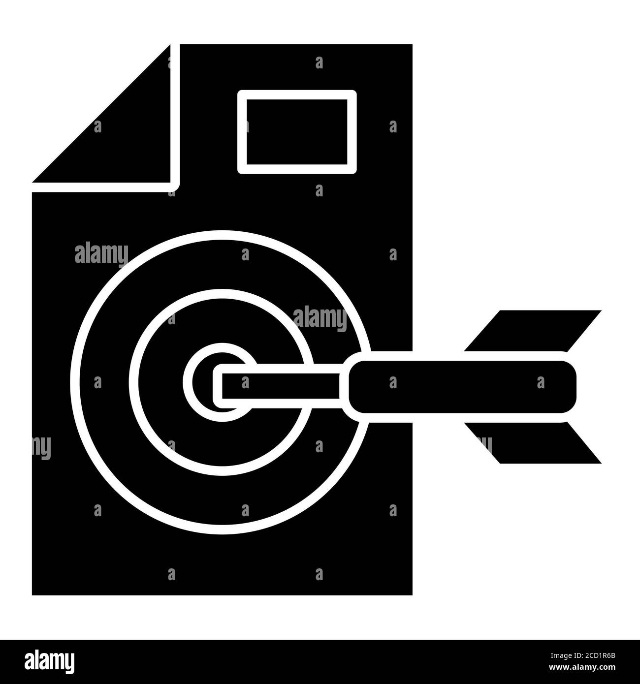Icona Glyph di Data Targeting Analytics Foto Stock