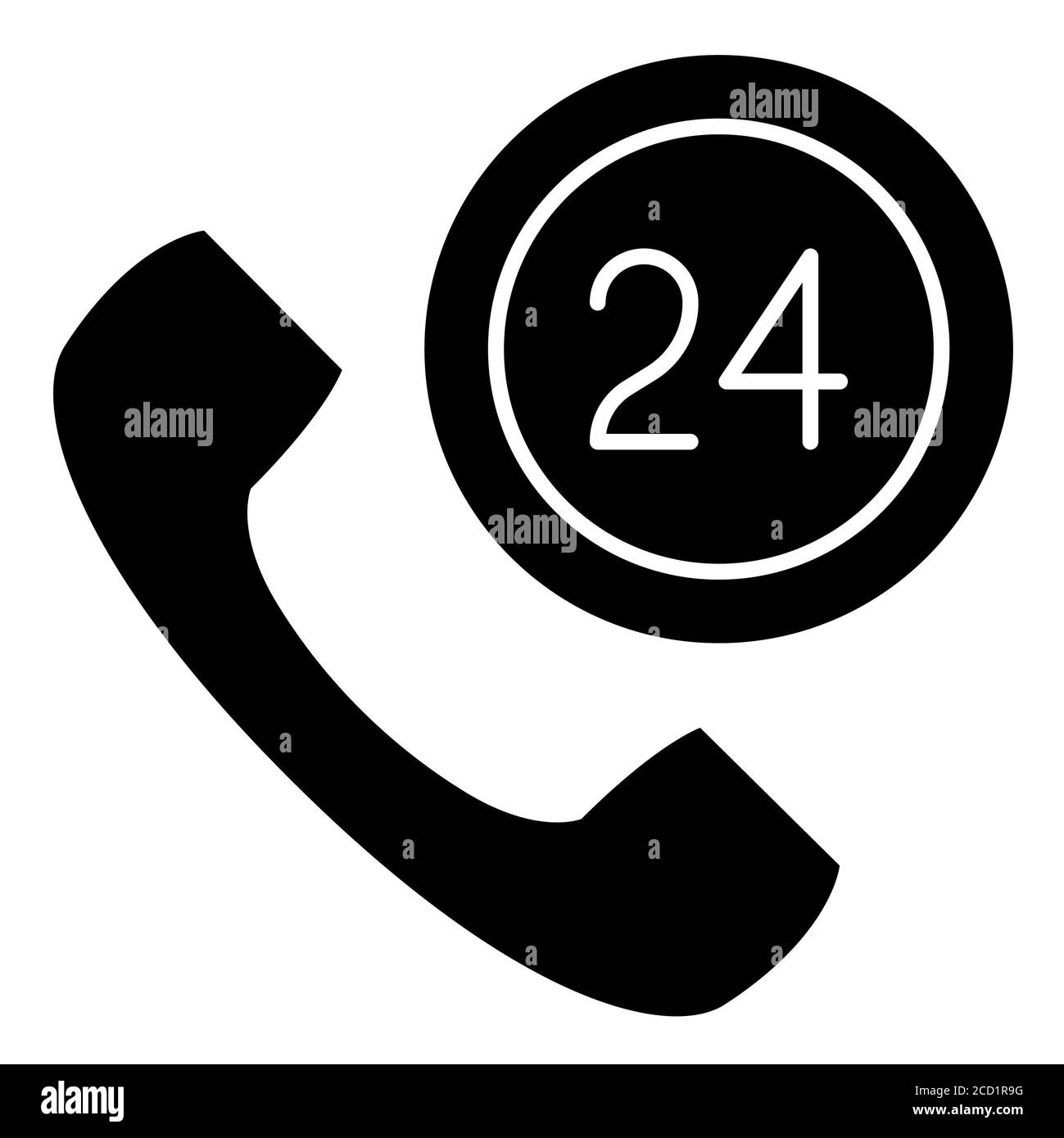 Icona Glyph Service Delivery Service 24 ore su 24 Foto Stock