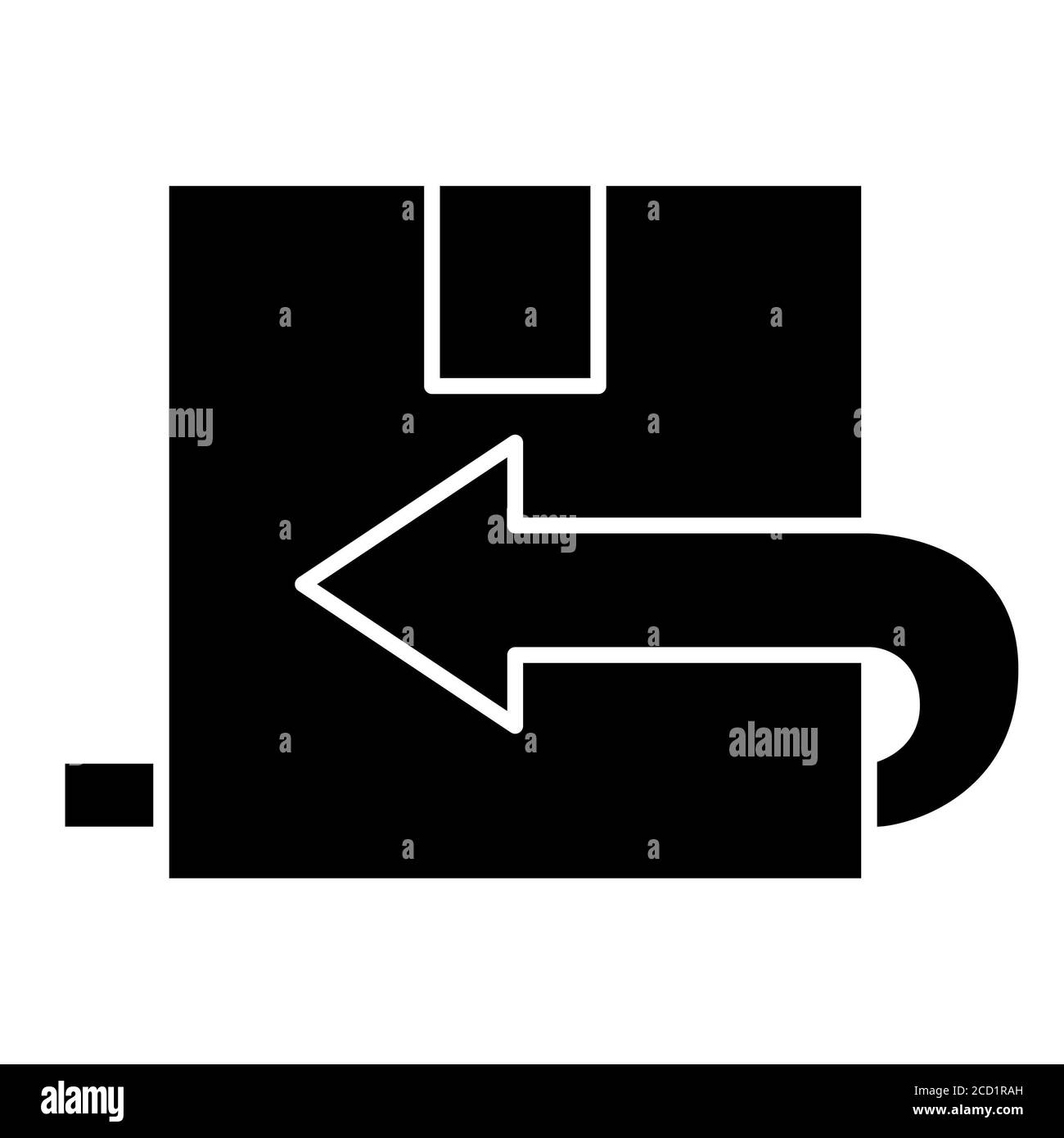 Icona Returning Package Delivery Service Glyph Foto Stock