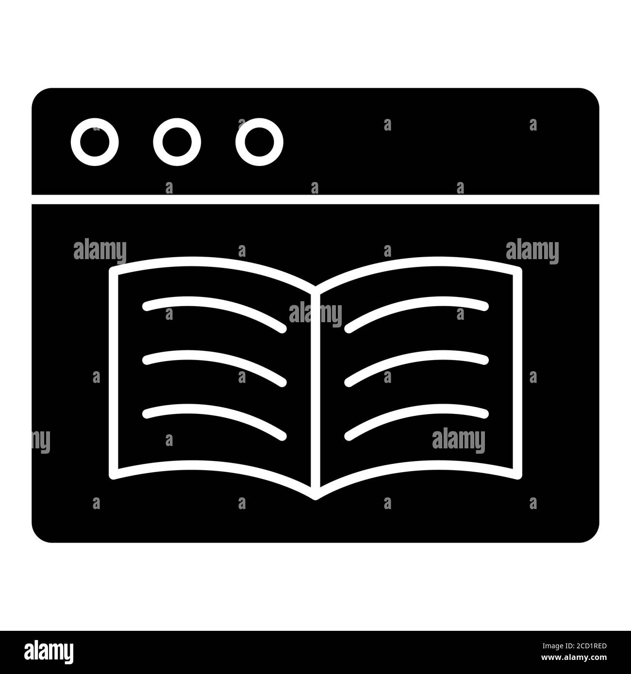 EBook Online Education Glyph icona Foto Stock