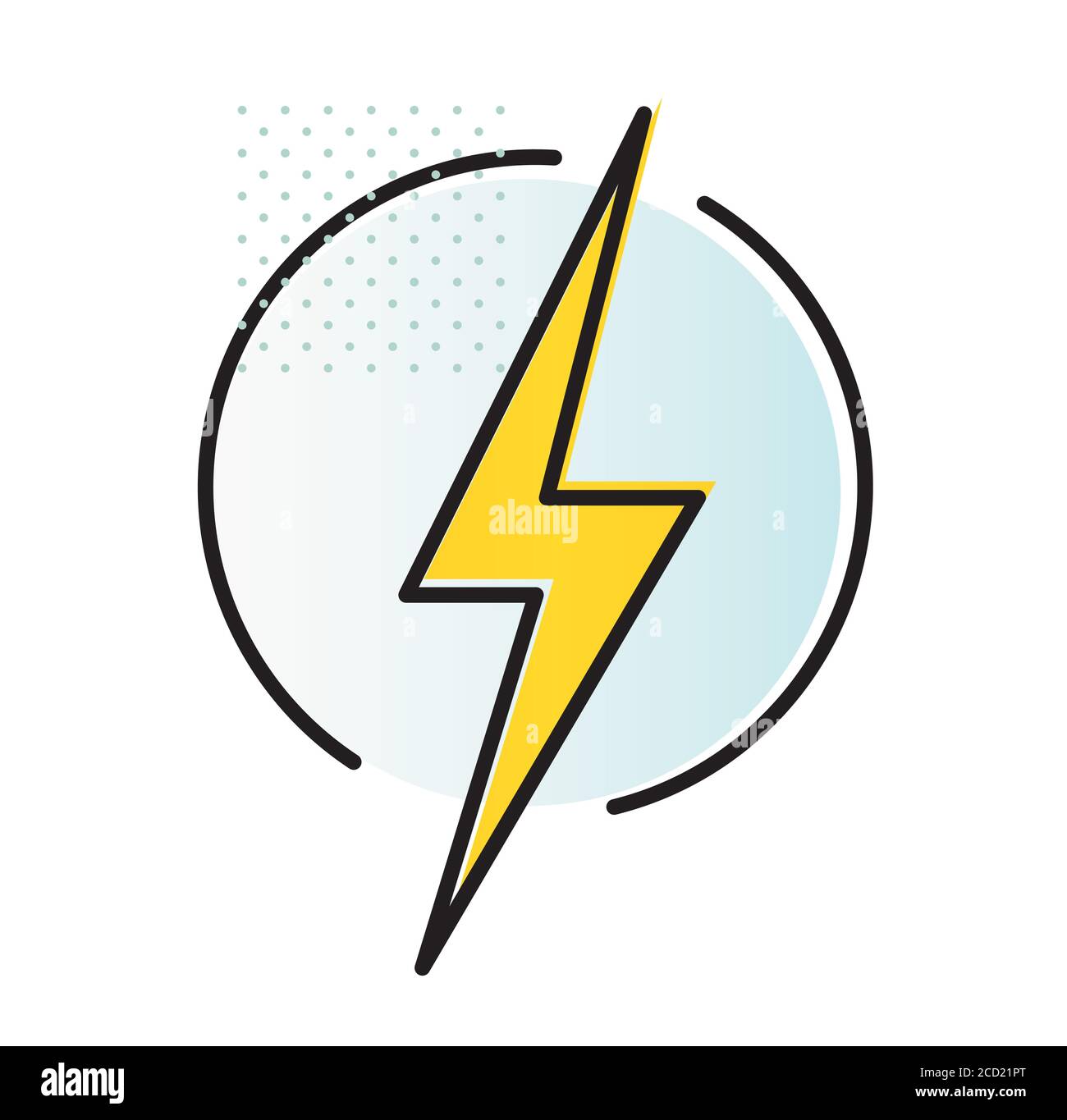 Energia pulita - bullone fulmine - icona come EPS 10 File Illustrazione Vettoriale
