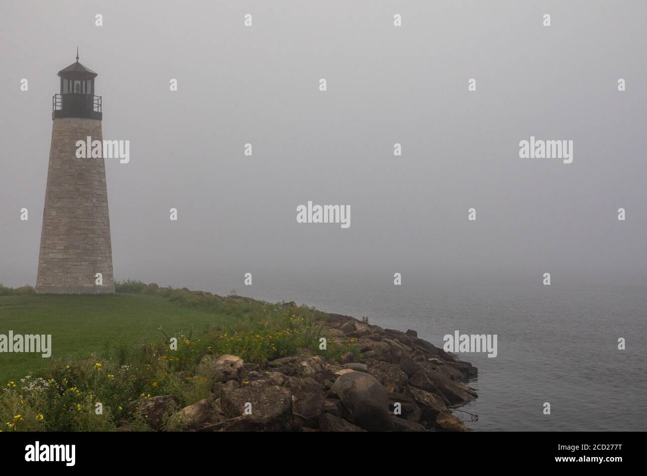 Nebbia sul Lago Michigan Foto Stock