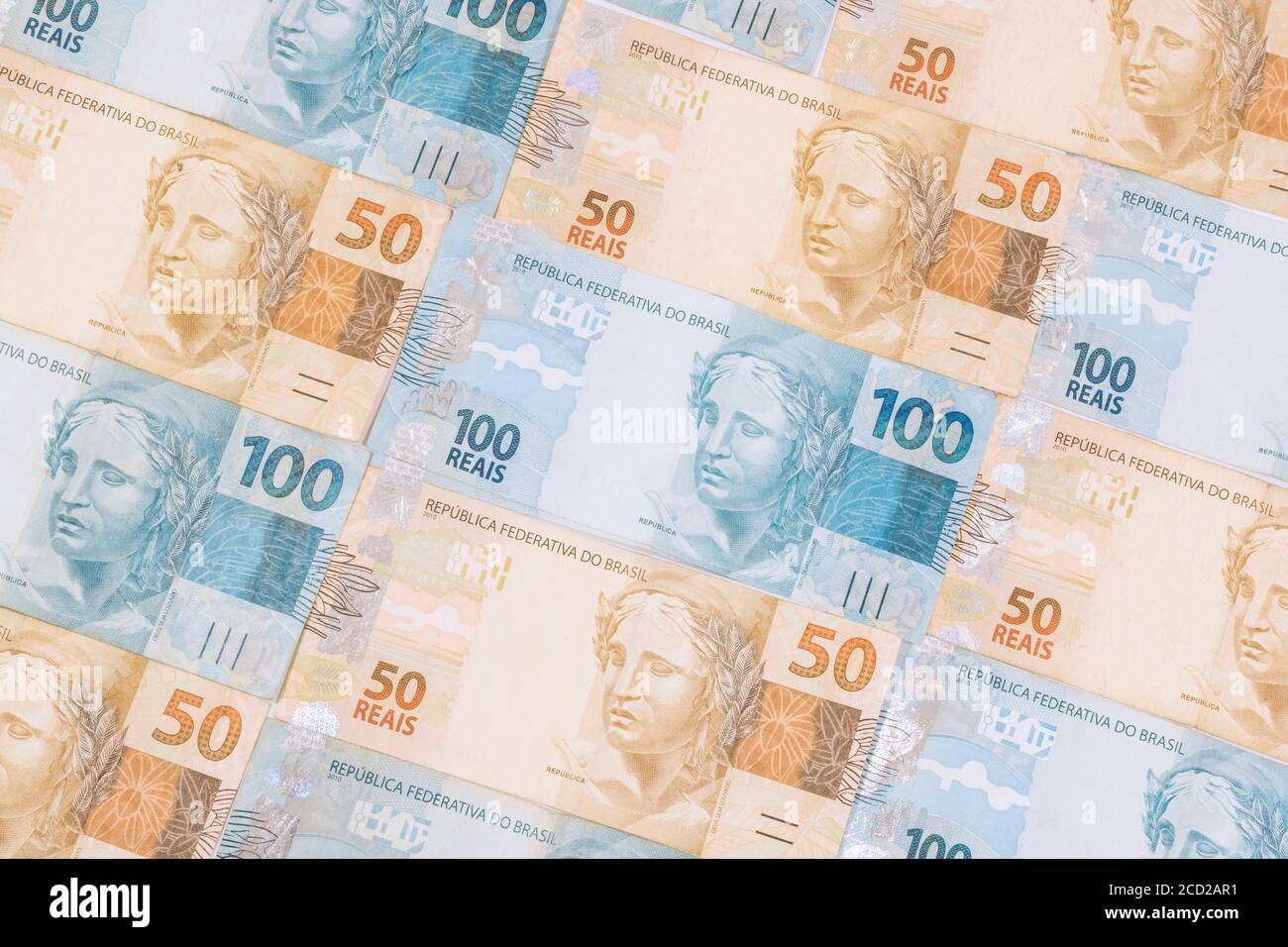 Denaro brasiliano con spazio vuoto. Foto Stock