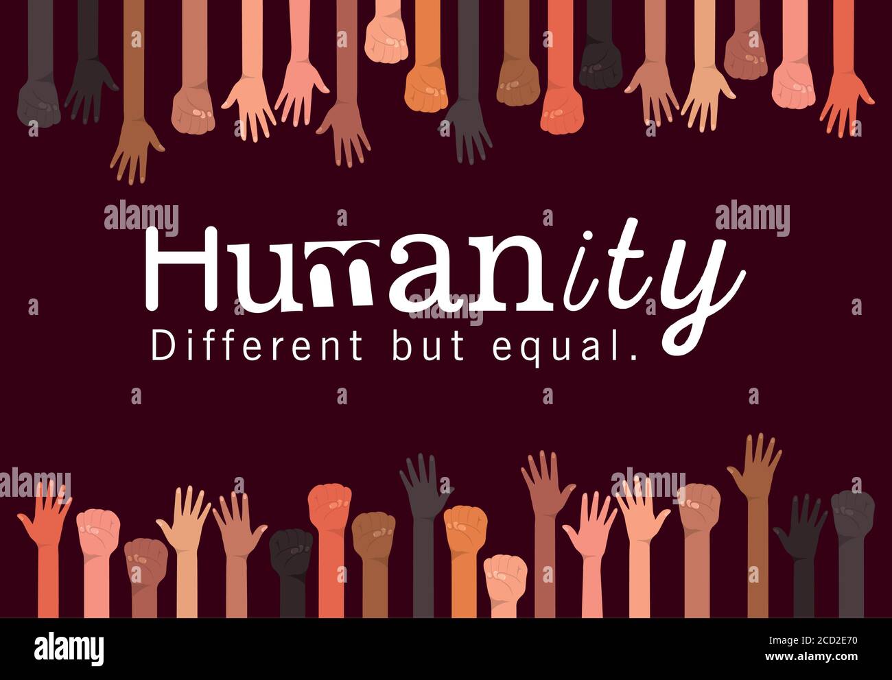 L'umanità diversa ma uguale e la diversità passa il disegno, la razza multietnica della gente e il tema della comunità illustrazione vettoriale Illustrazione Vettoriale