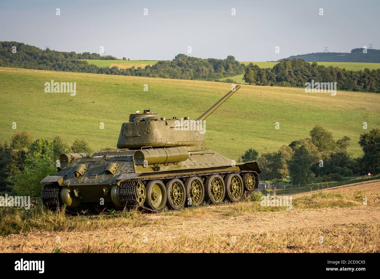 Carro armato T-34 nella "Valle della morte" (Údolie smrti), Slovacchia, Europa Foto Stock