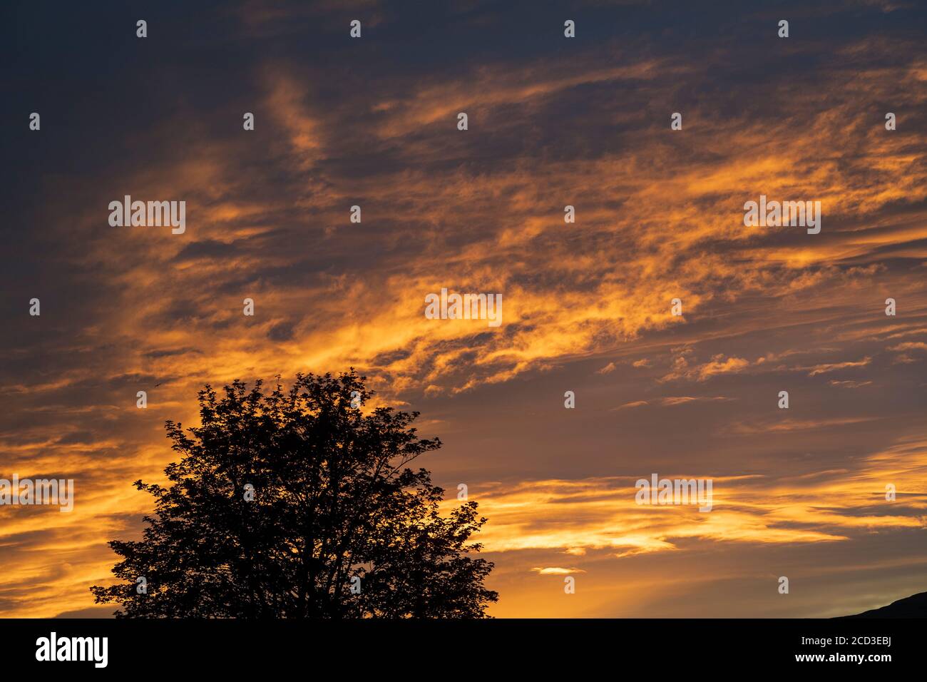 Tramonto spettacolare nello Yorkshire Dales National Park, Regno Unito. Foto Stock