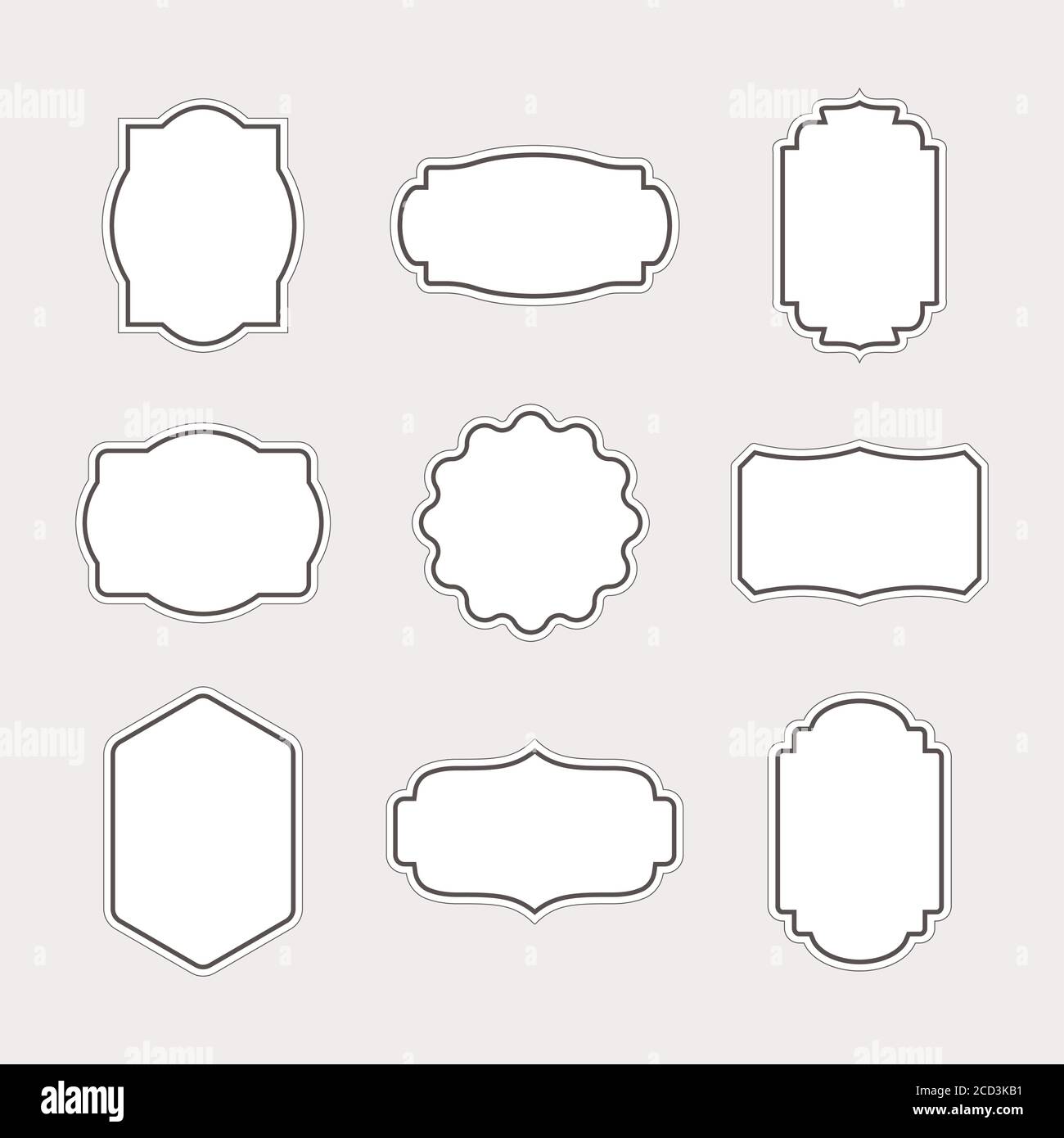 Vettore di serie vintage e semplice. Illustrazione Vettoriale