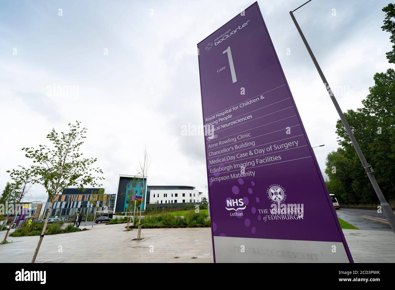 Edimburgo, Scozia, Regno Unito. 26 agosto 2020. Vista esterna del nuovo controverso e incompiuto NHS Royal Hospital for Children and Young People di Edimburgo. L'ultima polemica mostra che il sistema di ventilazione è sottostandard a causa di un errore di progettazione. Iain Masterton/Alamy Live News Foto Stock