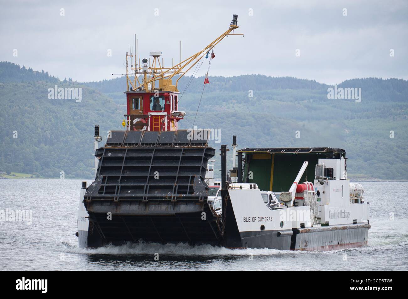 MV Isola di Cumbrae si prepara a entrare in Tarbet. Kintyre, Argyle e Bute. Scozia Foto Stock