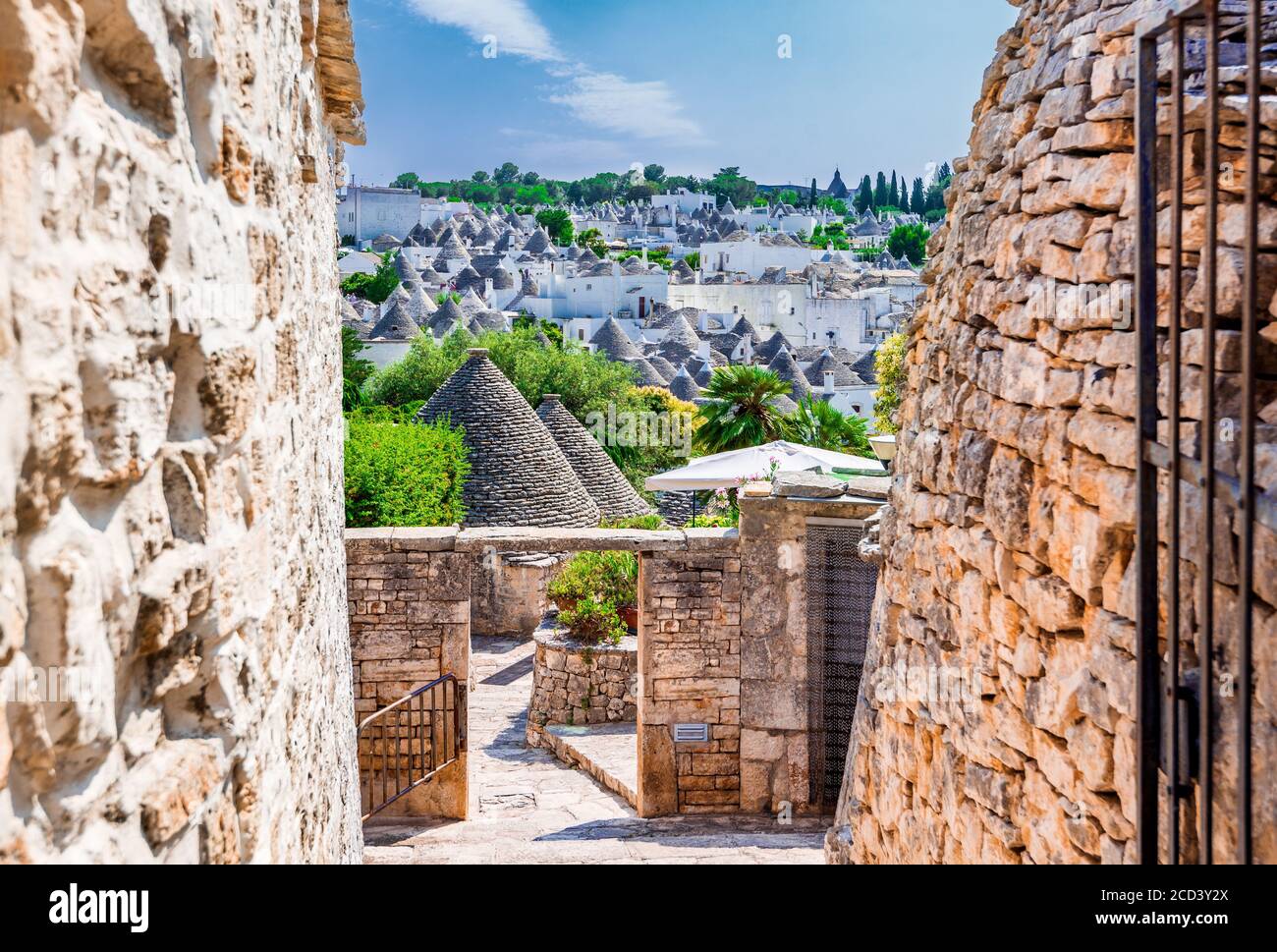 Alberobello, Italia. Case rurali Trulli ad Alberobello, in Puglia, in Italia. Foto Stock