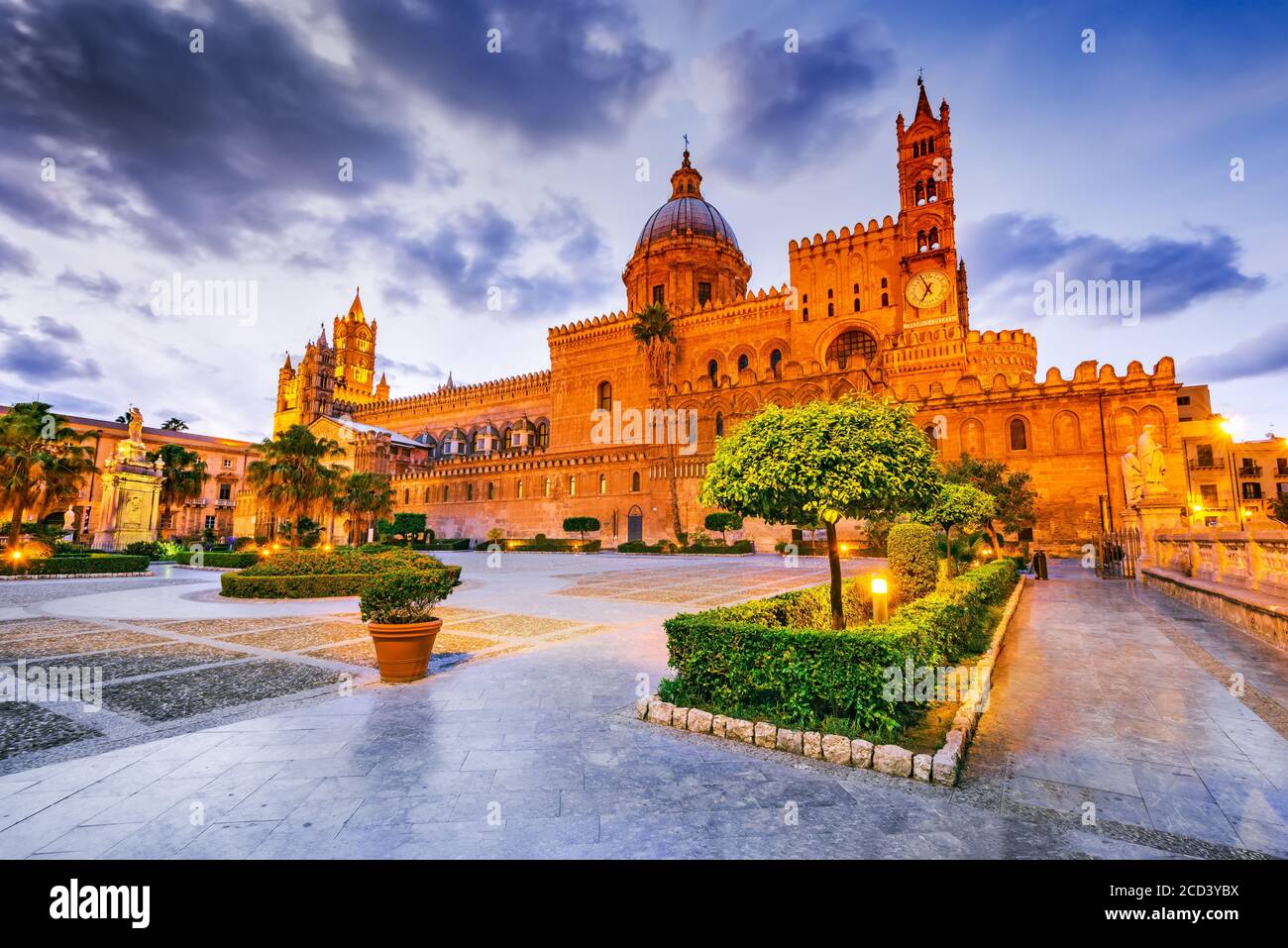 Palermo, Sicilia. Cattedrale Normanna in Sicilia medievale Italia. Foto Stock