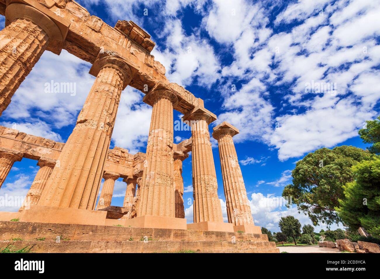 Rovine di Selinunte, sito archeologico siciliano e antica città greca di Magna Grecia, Italia. Foto Stock