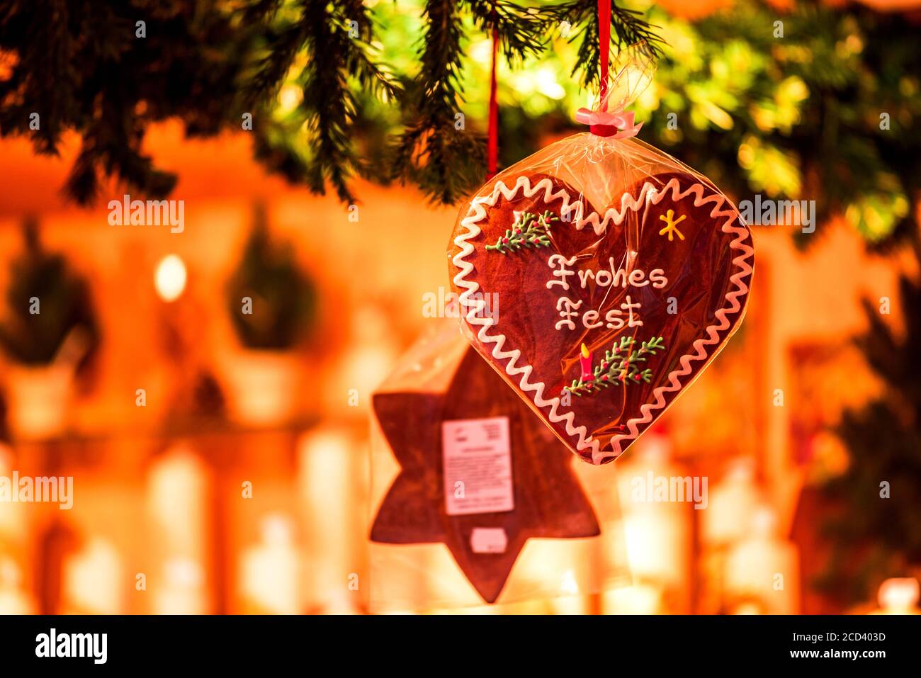Salisburgo, Austria. Decorazioni natalizie alla fiera Christkindlmarkt X-mas, Salzburger Avent. Foto Stock