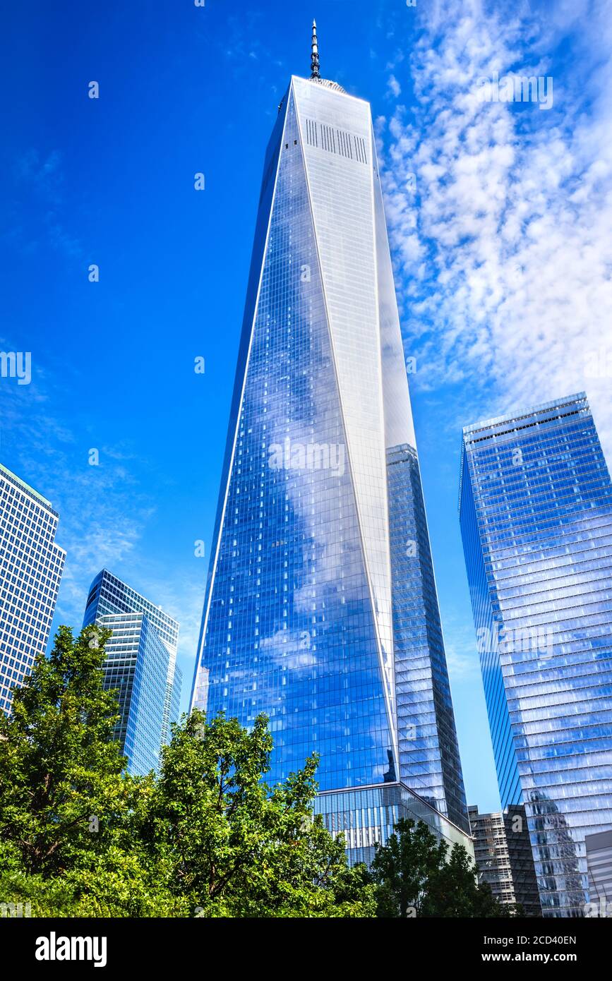 New York, Stati Uniti d'America - Torre di Freedem, l'edificio più alto dell'Emisphere Occidentale, One World Observatory. Foto Stock