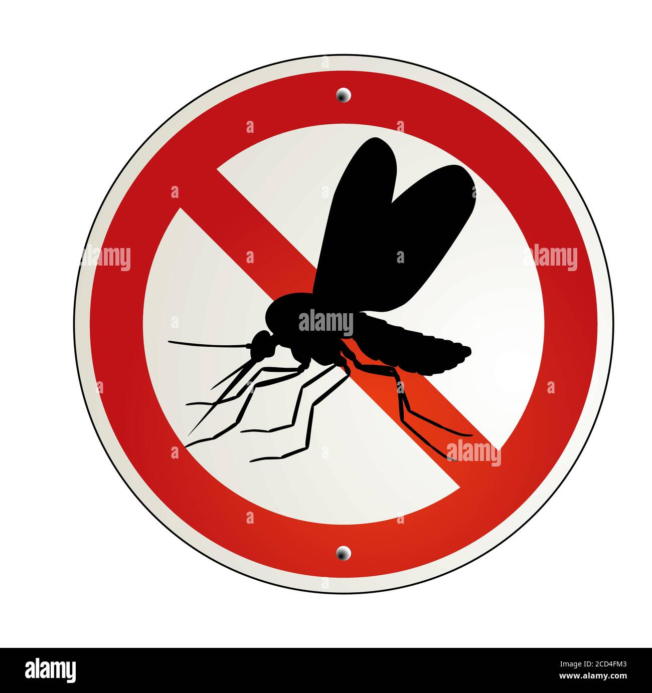Stop mosquito segno - illustrazione vettoriale Illustrazione Vettoriale