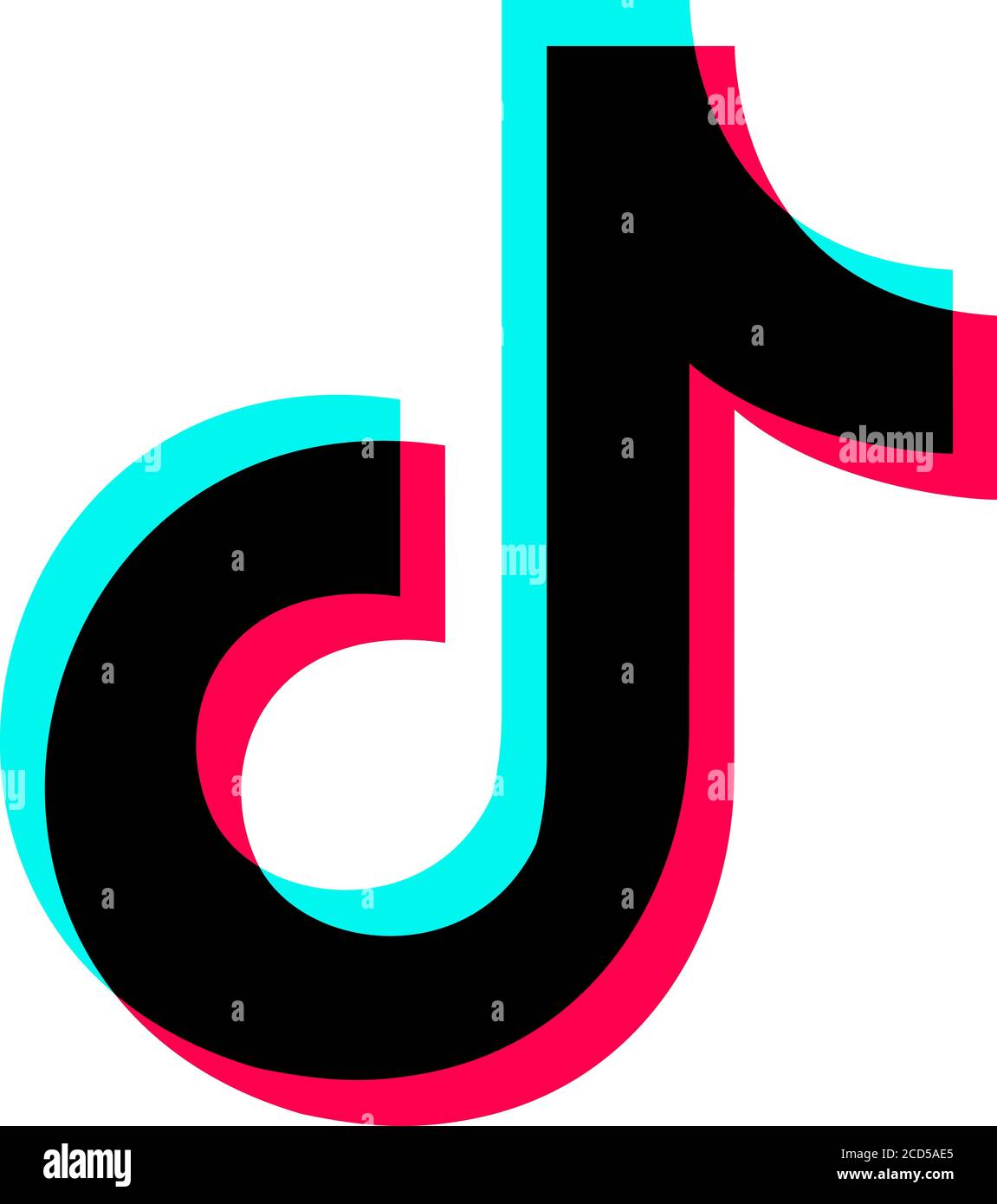 Tik Tok glitch icona dei social media. Odessa, Ucraina - 26 agosto 2020 Illustrazione Vettoriale