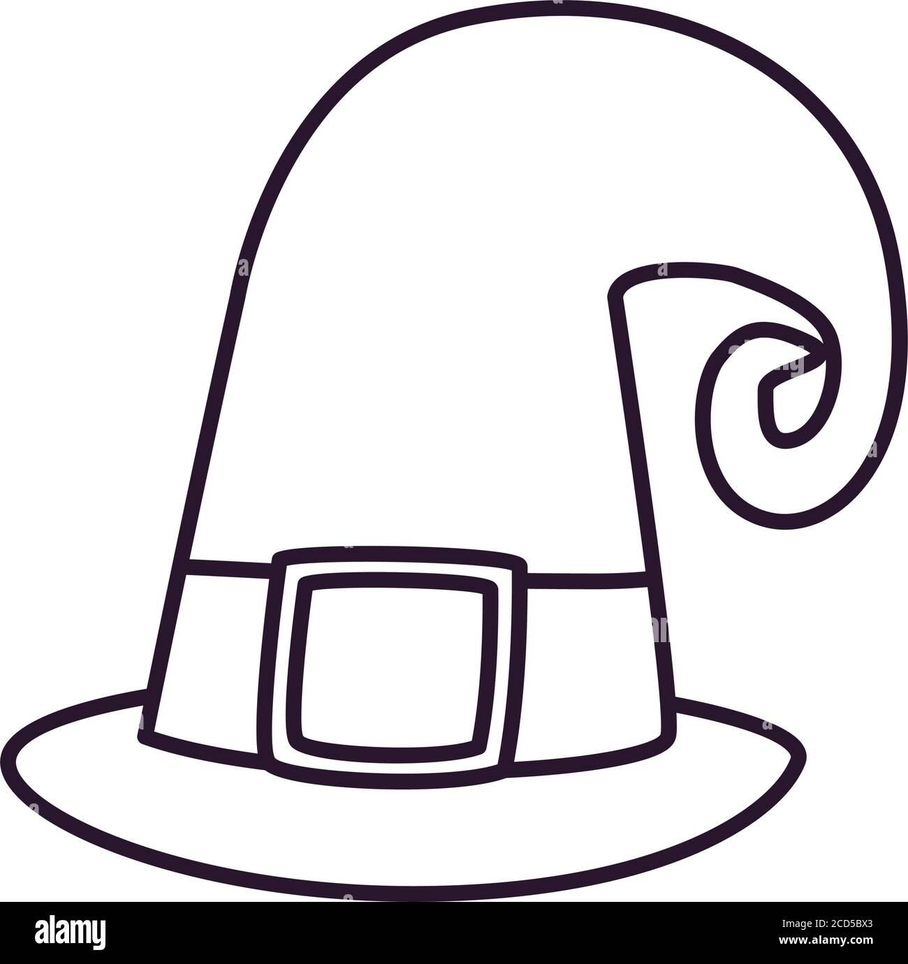 Halloween cappello di strega forma libera disegno di icona di stile di  linea, festa e tema spaventoso illustrazione vettoriale Immagine e  Vettoriale - Alamy