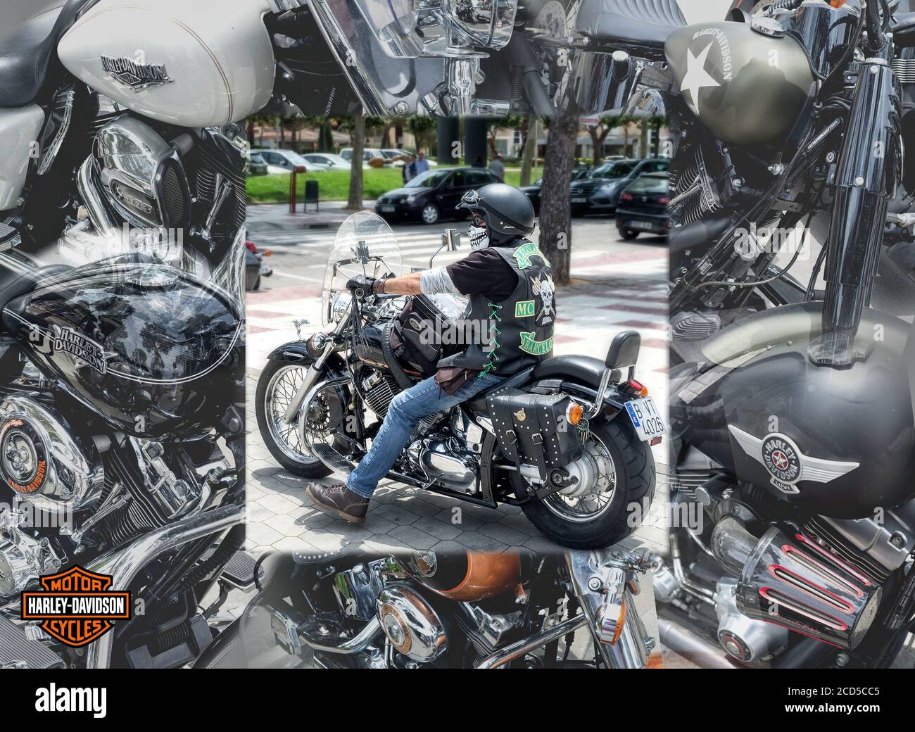 Montaggio Harley Davidson Foto Stock