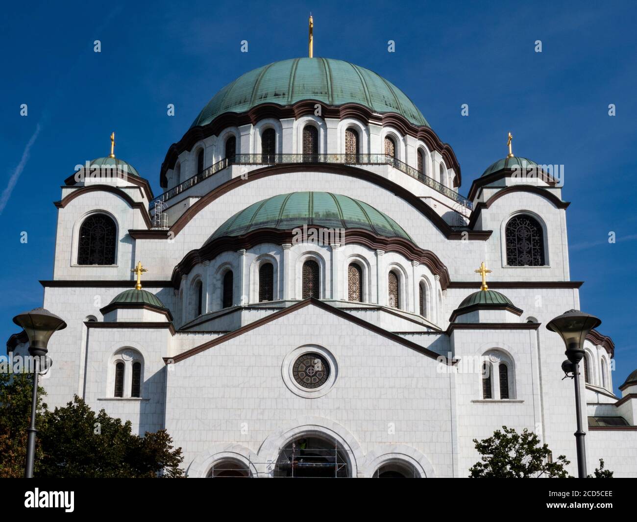 Esterno della Chiesa di San Sava, Belgrado, Serbia Foto Stock