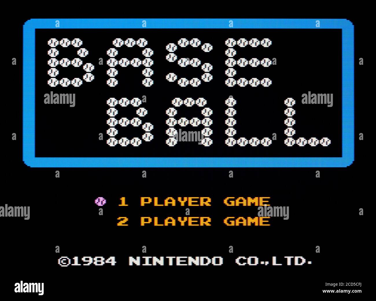 Baseball - Nintendo Famicom Disk System Videogioco - uso editoriale solo Foto Stock